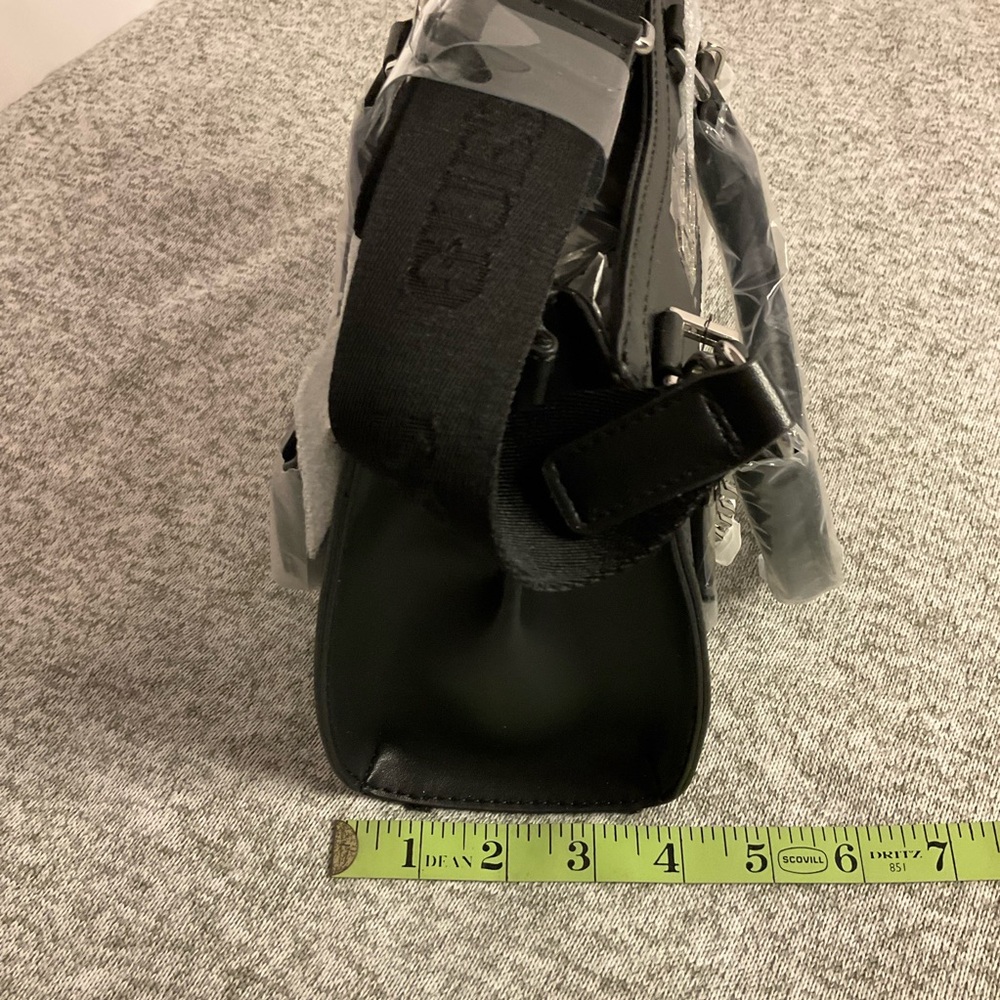 GUESS Factory Ocata Mini Satchel Black handbag Crossbody 
w/ Silver Chain *NWT* - Picture 6 of 11